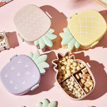 Kids Lunch Box Cute Pineapple Shaped Bento Box with Fork Spoon Snack Container Microwave Portable Office Lunch Box (1 Pc / With Spoon, Fork & Color Box) - Goyaldeal.com
