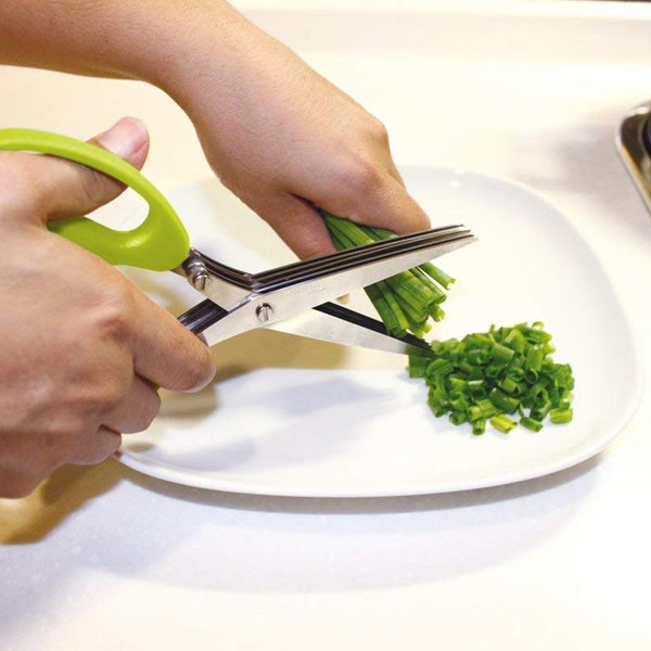 Multifunction Vegetable Stainless Steel Herbs Scissor with 3 Blades - Goyaldeal.com
