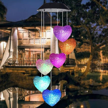 Solar Powered Wind Chimes with Lights: Outdoor Garden Decor (6 LED) - Goyaldeal.com