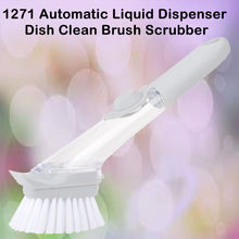 Home & Kitchen Cleaning Brushes, Scrubber, Soap Dispenser Scrub Brush for Pans Pots and Bathtub Sink (2 In 1) - Goyaldeal.com