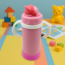 Stainless Steel Water Bottle With Handle & Straw Leak Proof, Rust Proof, Hot & Cold Drinks, Gym Sipper BPA Free Food Grade Quality, Steel fridge Bottle For office / Gym / School (350 Ml) - Goyaldeal.com