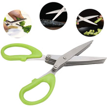 Multifunction Vegetable Stainless Steel Herbs Scissor with 3 Blades - Goyaldeal.com