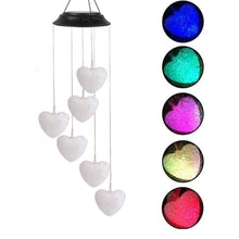 Solar Powered Wind Chimes with Lights: Outdoor Garden Decor (6 LED) - Goyaldeal.com