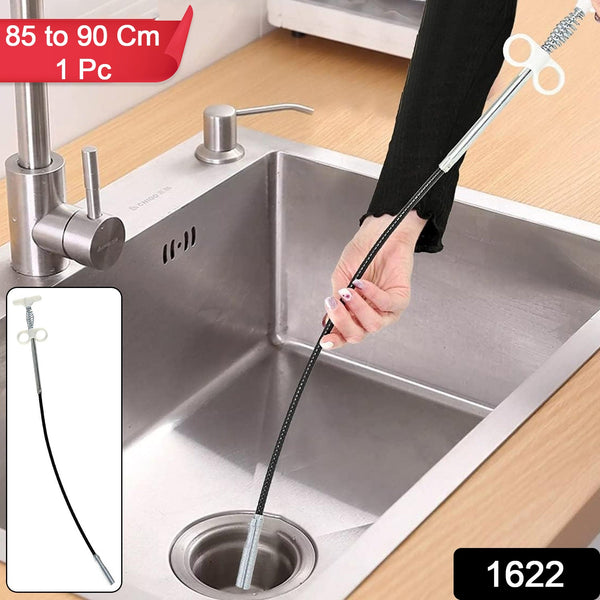 Drain Block Remover Cleaning Tool for Pipes, Clogged Drains ( 85 To 90 Cm / 1 Pc) - Goyaldeal.com