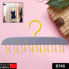 Plastic Organizer Hanger 360 Degree Rotatable Clothes Multifunctional with 8 Hooks Heavy Duty Clothing Tank Top Belt Towel Drying Rack Holder (1 pc) - Goyaldeal.com