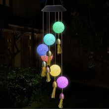 Solar Crystal Ball Wind Chime, Color Changing Solar Powered LED Hanging Wind Chime Light Mobile for Patio Yard Garden Home Outdoor Night Decor, Gifts - Goyaldeal.com