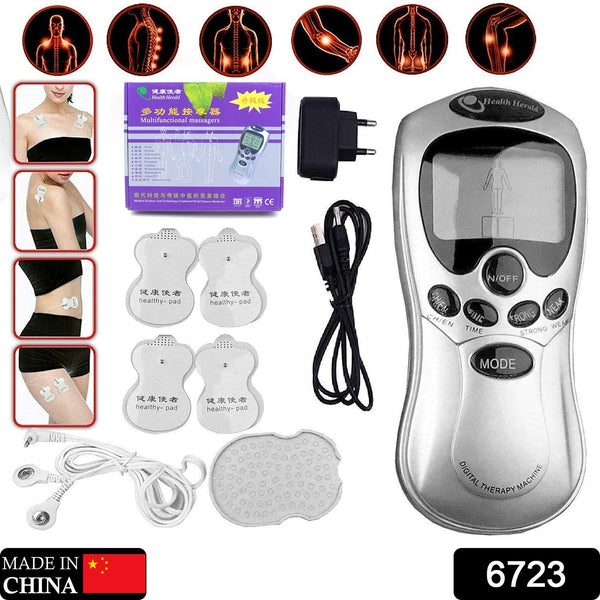 Multifunctional Massager, Health Care Digital Chinese Meridian Tens Therapy Massager Relax Body Muscle Acupuncture Machine 4 Electrode Pads & Charger Adapter and Cable, Physiotherapy, Electric Digital Therapy neck back Mane Massage - Goyaldeal.com