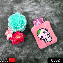 Pink Cartoon Small Hot Water Bag with Cover for Pain Relief - Goyaldeal.com