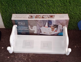 Multifunctional Elephant-Shaped Wall Shelf – No-Punch Mini Organizer for Kitchen, Bathroom & Bedroom - Goyaldeal.com