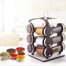 Spice jar Set - Food Grade Plastic 12pcs Spice jar (Brown Box) - Goyaldeal.com