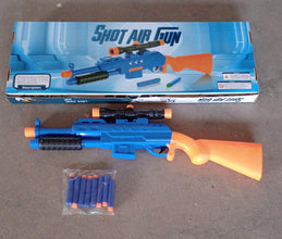 Big Plastic Toy Gun for Kids - 22 Inch Gun Toy for Kids Shooting Gun with 6 fence arrows Kids Toy Return Gift Item, Shot Air Gun For Diwali Gift, Birthday Gift (22Inch) - Goyaldeal.com
