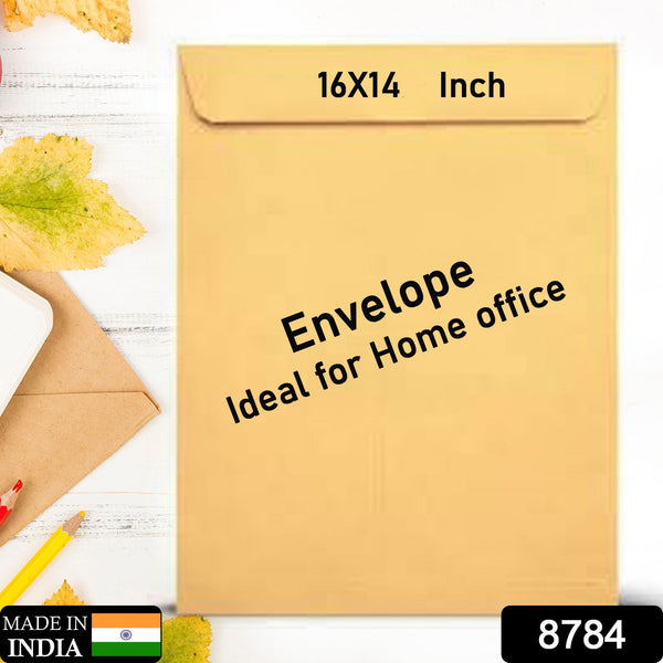 Brown Kraft Envelope for Invitations & Office Use (1 Pc, 16x14 Inch) - Goyaldeal.com