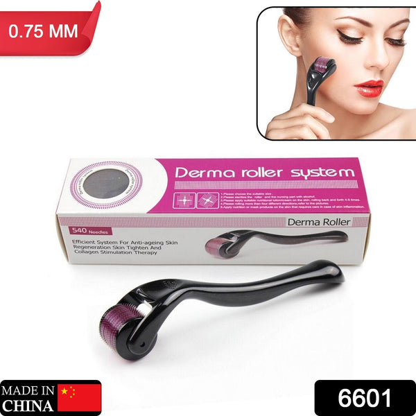 Derma Roller Anti Ageing and Facial Scrubs & Polishes Scar Removal Hair Regrowth (0.75mm) - Goyaldeal.com