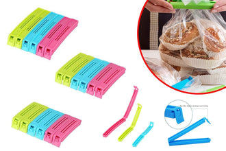 Plastic Snack Bag Clip Sealer Set (18 Pcs, Multicolour) - Goyaldeal.com