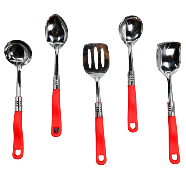 Stainless Steel Serving Spoon Set 5 pcs. - Goyaldeal.com
