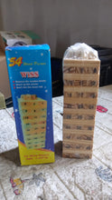 54 Pcs Blocks 4 Dices Wooden Tumbling Stacking Building - Goyaldeal.com