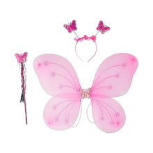 Baby Girl's Fairy Nylon Butterfly Wings Costume Butterfly Fairy Angel Wing| Wand And Hairband Multi- Color For Party (1pc) - Goyaldeal.com