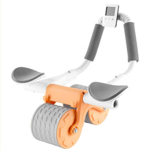 Automatic Rebound Abdominal Wheel, Ab Roller Wheel with Timer Elbow Support for Beginners, Exercise Double Wheel with Knee Mat Holder for Body Fitness Strength Training Home Gym - Goyaldeal.com