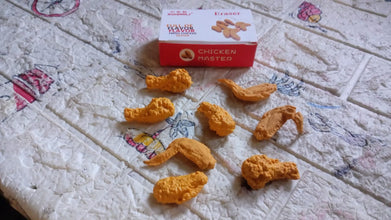 Cute Chicken Wing & Leg Erasers for Kids & Students (8 Pc Set) - Goyaldeal.com