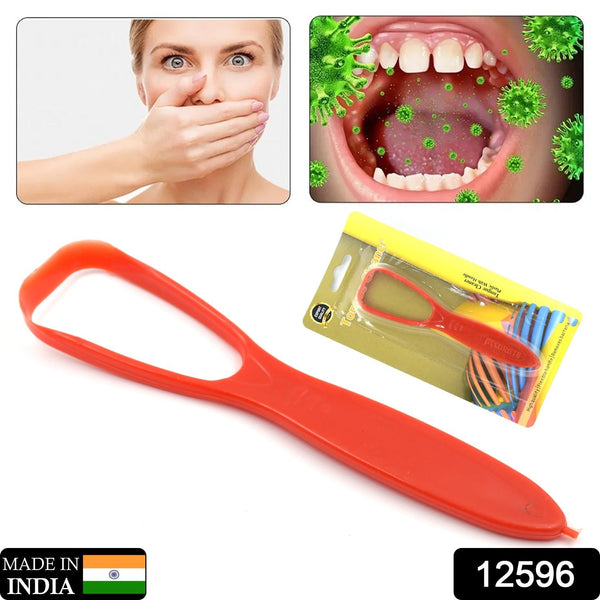 Plastic Tongue Cleaner For Kids & Adults | Tongue Scraper For Bad Breath, Maintain Oral Hygiene for Daily Use | for Fresh Breath & Bacteria Removal | Improved Taste Plastic With Handle Tongue Cleaner (1 Pc ) - Goyaldeal.com