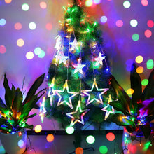 12 Stars LED Curtain String Lights with 8 Flashing Modes for Home Decoration, Diwali & Wedding LED Christmas Light Indoor and Outdoor Light ,Festival Decoration (Multicolor / With Box) - Goyaldeal.com