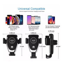 Car Phone Holder Wireless Car Charger 10W Qi Fast Charging Car Charger Gravity Auto Clamping 360Â° Rotation Air Vent Car Mount Holder - Goyaldeal.com
