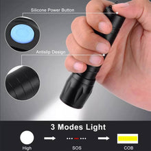 LED USB Rechargeable Mini Flashlight – Ultra-Bright Zoom & COB Side Lantern, Tactical Emergency Light - Goyaldeal.com