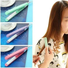 Beauty and Personal Care Professional Ceramic Plate Mini Hair Styler Straightener and Curler - Goyaldeal.com