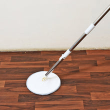 Round Shape Mop Head  with 1 Pad Extra Clean Water Spin Mop with Separate Water Bucket, Suitable for All Types of Flooring, Separates Dirty and Clean Water, Wet - Goyaldeal.com