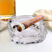 Glass Brunswick Crystal Quality Cigar Cigarette Ashtray Round Tabletop for Home Office Indoor Outdoor Home Decor - Goyaldeal.com