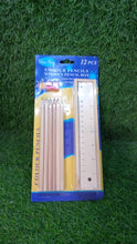 Colorful Wooden Pencil Set with Pencil box, Ruler, Sharpener For for Kids, Artist, Architect (12 Pcs Set) - Goyaldeal.com