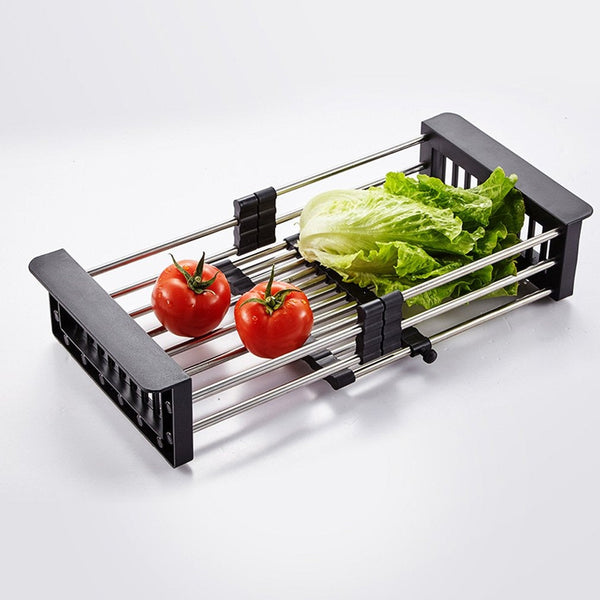 Stainless Steel Expandable Kitchen Sink Dish Drainer - Goyaldeal.com