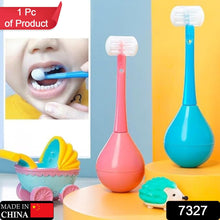 Soft Bristle 3-Sided Training Toothbrush – Inverted Silicone Head for Kids (Ages 2-12, 1 Pc) - Goyaldeal.com