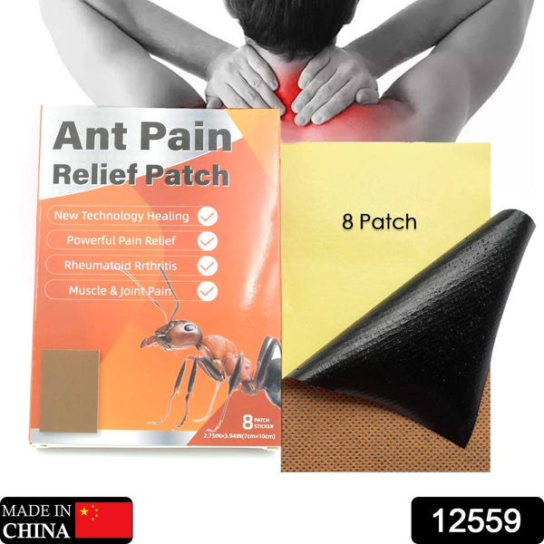 Ant Pain Relief Patch - Pack of 8 Patches | Instant Relief from Muscular Pain & Joint Pain| Natural Pain Relief Patches | Powerful Pain Relief, No Side Effects - Goyaldeal.com