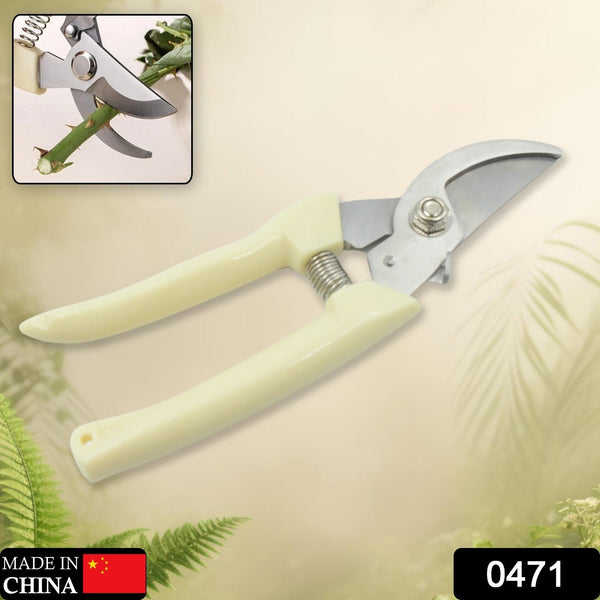 Stainless Steel Pruning Shears with Sharp Blades and Comfortable handle - Durable Hand Pruner for Comfortable and Easy Cutting, Heavy Duty Gardening Cutter Tool Plant Cutter for Home Garden | Wood Bran (1 Pc) - Goyaldeal.com