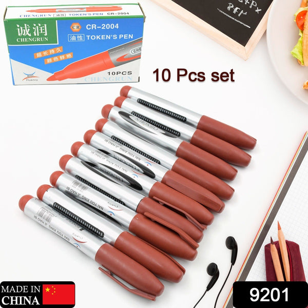 10Pc Marron Marker and pen used in studies and teaching white boards in schools and institutes for students (10 Pc Set) - Goyaldeal.com