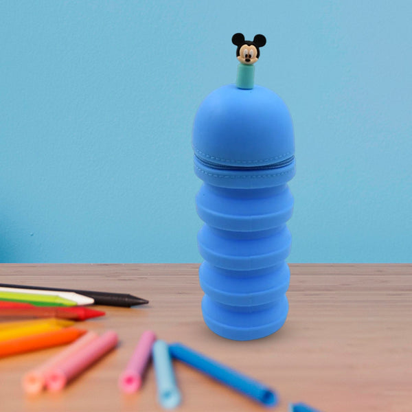 Silicone Telescopic Pencil Case – Large Capacity, Zipper Closure, Perfect for School & Office - Goyaldeal.com