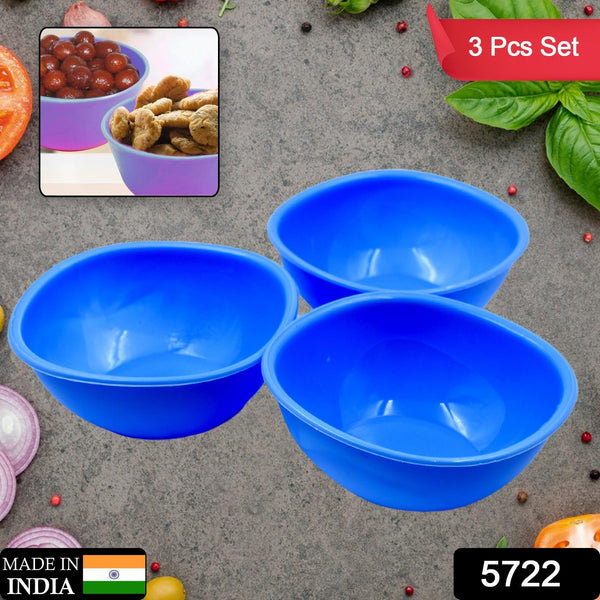BPA Free Plastic Bowl Set for Cereal, Salad, Rice, Soup, Pasta, Snack Bowl, Microwave Safe, Dishwasher Safe (3 Pcs Set) - Goyaldeal.com