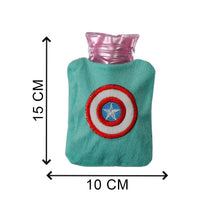 Captain America Print Small Hot Water Bag with Cover for Pain Relief - Goyaldeal.com