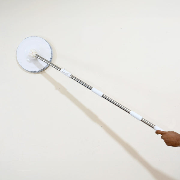 Round Shape Mop Head  with 1 Pad Extra Clean Water Spin Mop with Separate Water Bucket, Suitable for All Types of Flooring, Separates Dirty and Clean Water, Wet - Goyaldeal.com