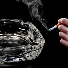 Glass Brunswick Crystal Quality Cigar Cigarette Ashtray Round Tabletop for Home Office Indoor Outdoor Home Decor - Goyaldeal.com