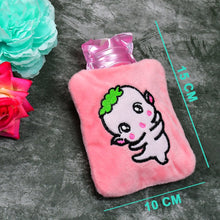 Pink Cartoon Small Hot Water Bag with Cover for Pain Relief - Goyaldeal.com