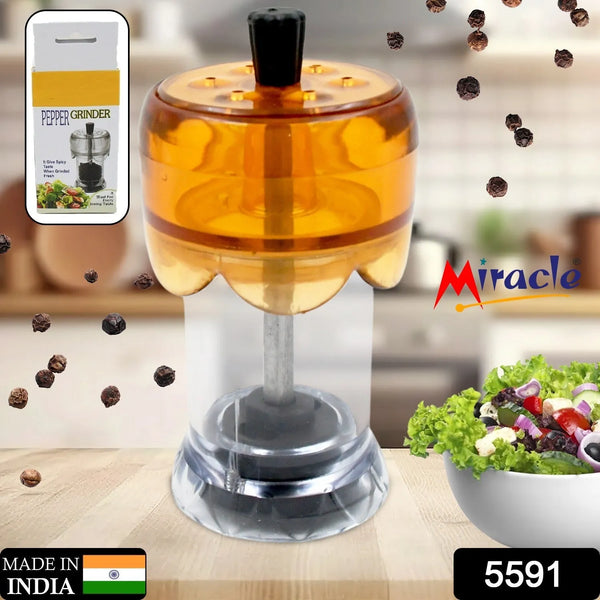 Miracle Transparent Plastic Salt and Pepper Grinder, Pepper Grinder Manual Pepper Grinding Tool, Pepper Crusher Grinder (1 Pc) - Goyaldeal.com