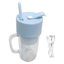 2 In1 Portable Crusher Juicer With Handle & Straw for Smoothie Sipper USB Rechargeable (340 ml) 6 Stainless Steel Blades Compact Juicer Mixer, Juicer Portable Fresh Juice Blender Portable Electric Juicer ( 340 ML ) - Goyaldeal.com