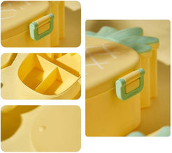 Pineapple Shaped Lunch Box with Compartments Lunch Food Container with Box Portable Lid School & Kids Lunch Box - Goyaldeal.com