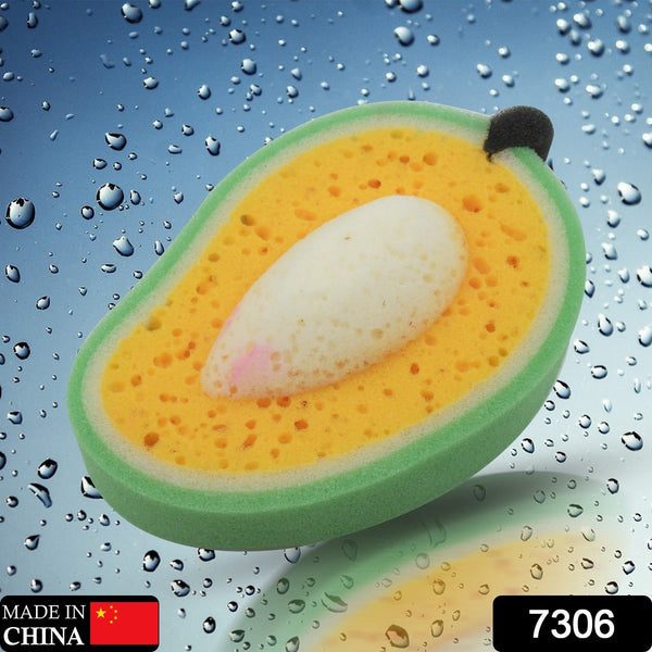 Multipurpose Mango Dish Sponge: Cleans Kitchen & Bath (Soft & Durable, 1 Pc) - Goyaldeal.com