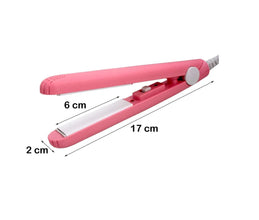Beauty and Personal Care Professional Ceramic Plate Mini Hair Styler Straightener and Curler - Goyaldeal.com
