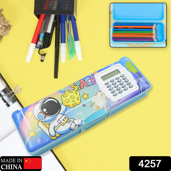 Magnetic Geometry Box - Double-Sided Pencil Case with Calculator for Students - Goyaldeal.com