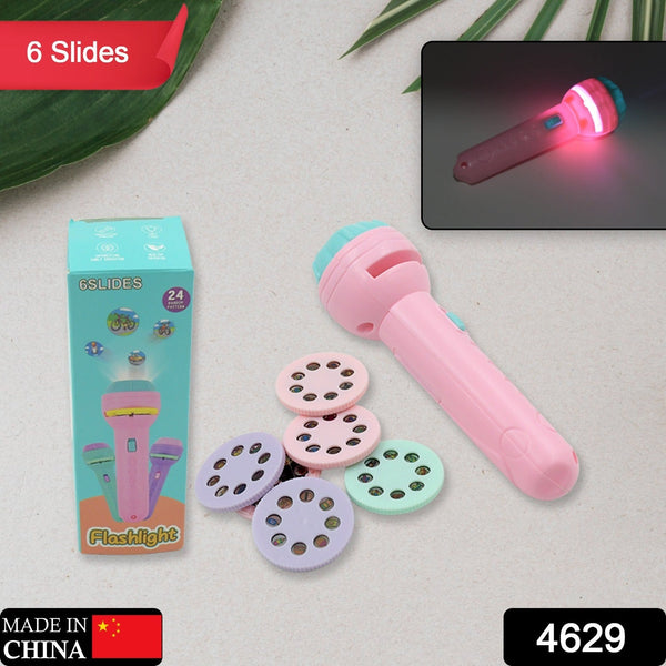 Mini Slide Projector for Kids with 6 Slide and Animated Pattern, Flashlight Torch for Kids, Projector Torch, Educational Learning Toy, Education Learning For Girls & boy - Goyaldeal.com