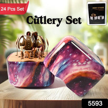 Unique Golden Egg Storage Modern Tableware Steak Knives Fork Flatware Set Royal Spoon Set Tableware Gold Cutlery Set Dishwasher Safe Mirror Finished With Gift Box for Halloween 24Pcs Set) - Goyaldeal.com